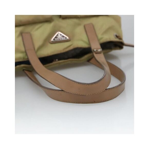 Pre Loved Prada Tessuto Medium ToteShoulder Bag Women Beige Shoulder Bags - Picture 7 of 8